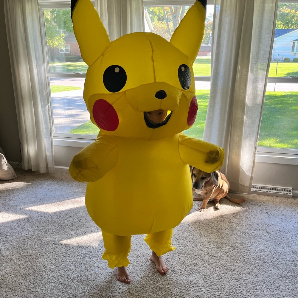 Yellow Inflatable Pikachu Kids Costume